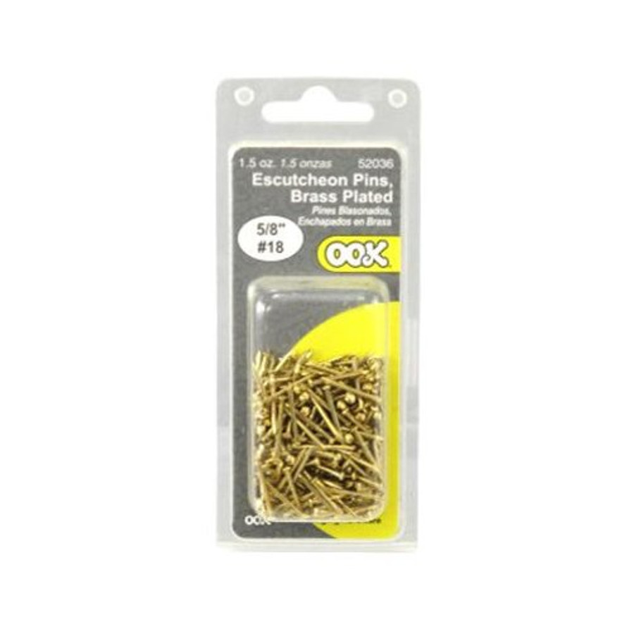 # 18 X 5/8" Brass Plated Escutcheon Pins (1.5 oz. Pack)