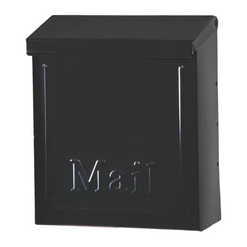 Black Metal Upright Mailbox With Lock