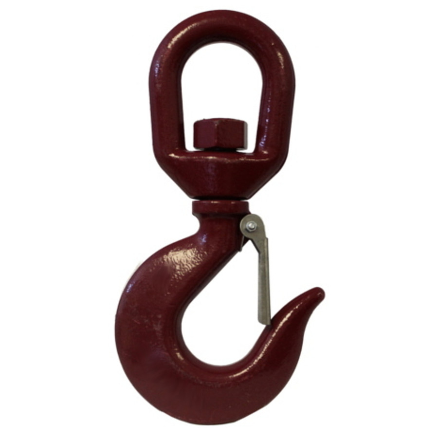 1" Shackle Alloy Swivel Eye Hoist Hook with Safety Spring Latch (7 Ton)
