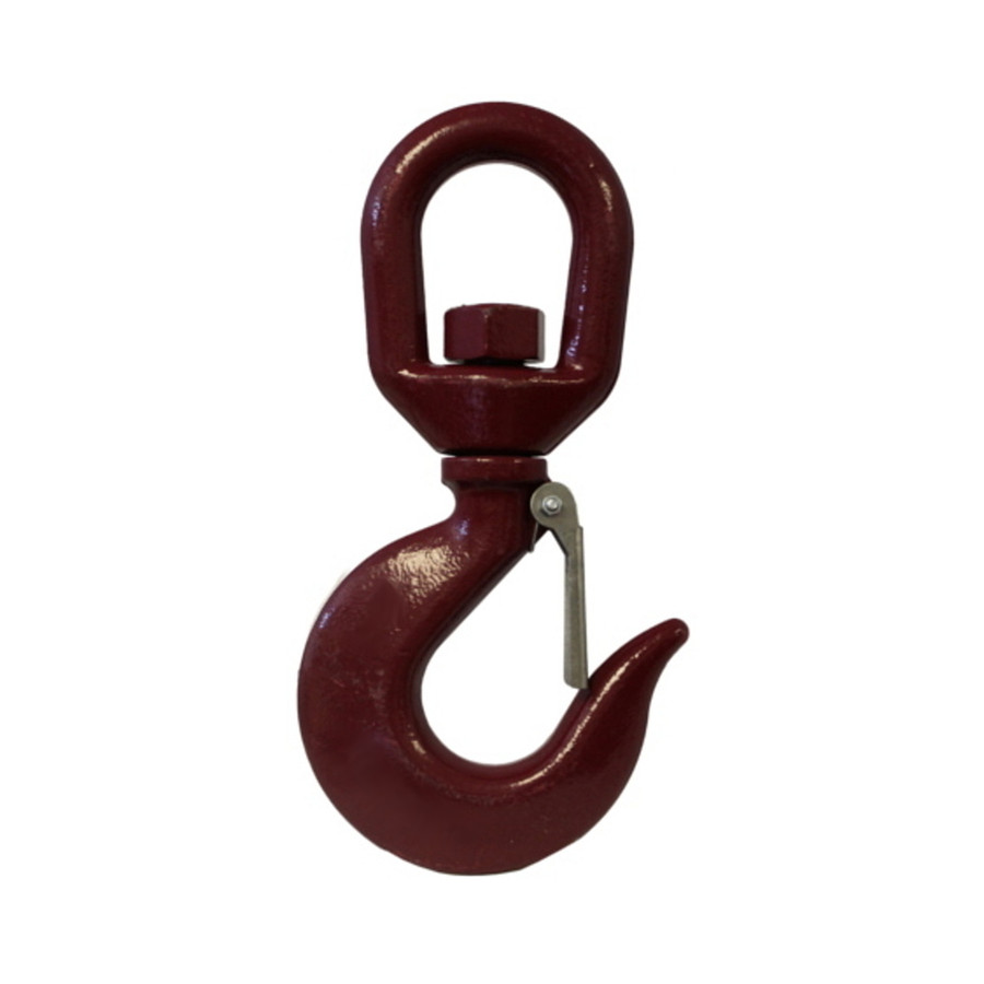 5/8" Shackle #5 Alloy Swivel Eye Hoist Hook with Safety Spring Latch (3 Ton)