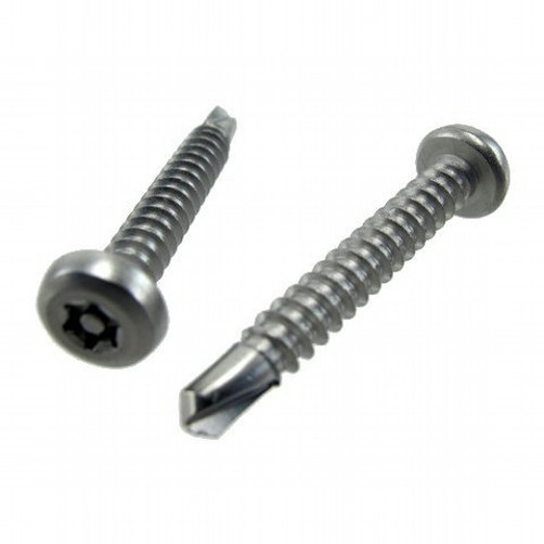 # 8 X 1" Stainless Steel Pan Head Tamperproof Torx Drill & Tap Screws (Pack of 12)