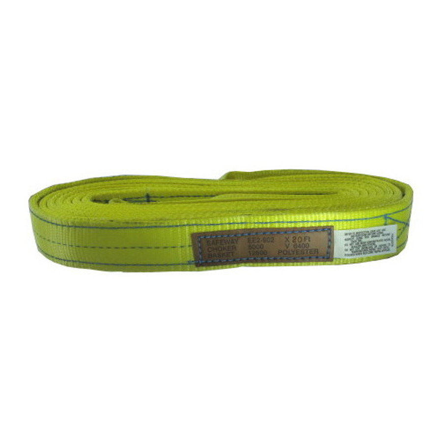2" X 20' Twisted Eye X Eye Polyester Sling