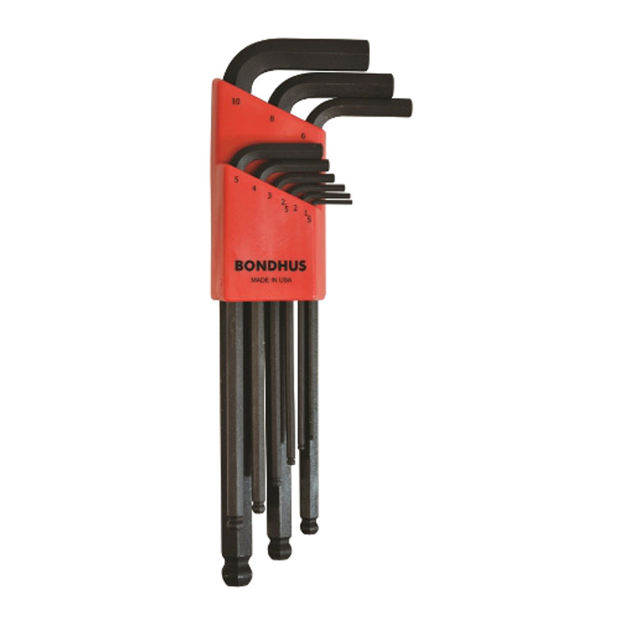 Ball End Metric Hex Key Set - 1.50 mm to 10 mm (9 Pieces)