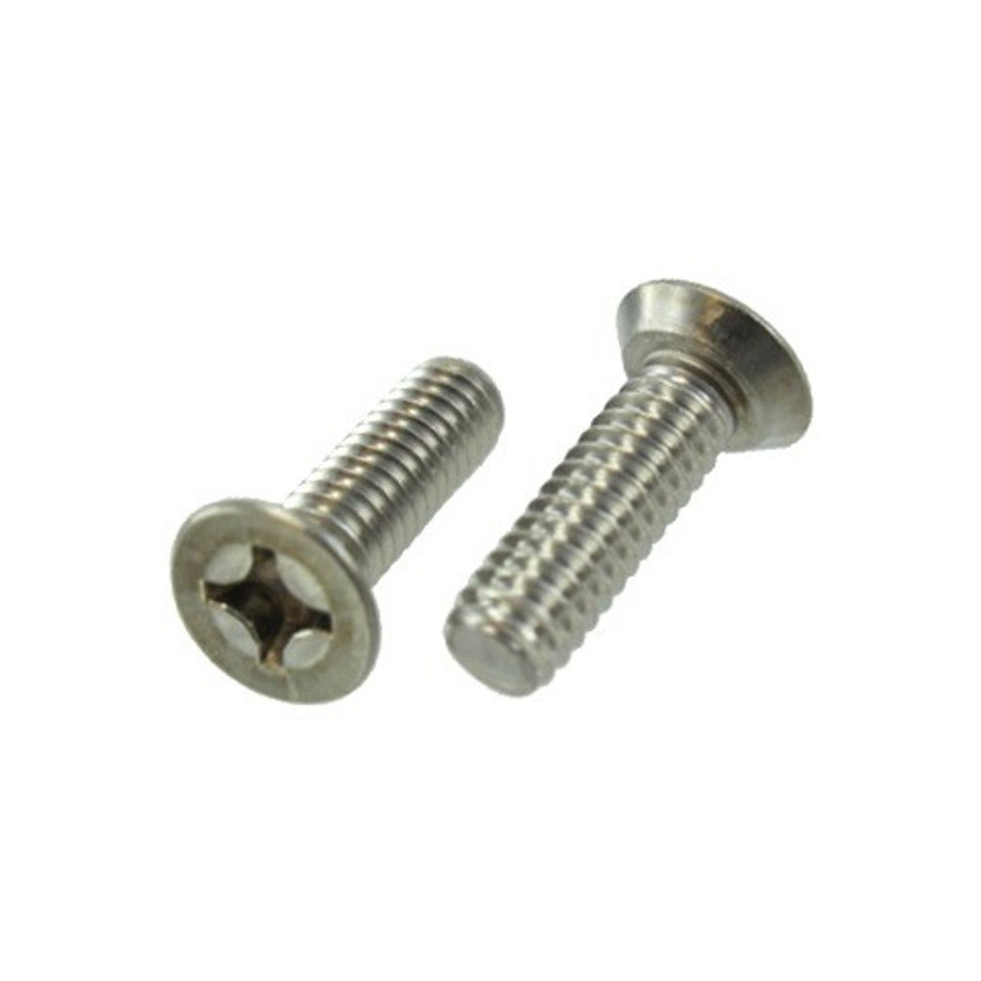 10/24 X 5/8" Stainless Steel Flat Head Phillips Undercut Machine Screws (Box of 100)