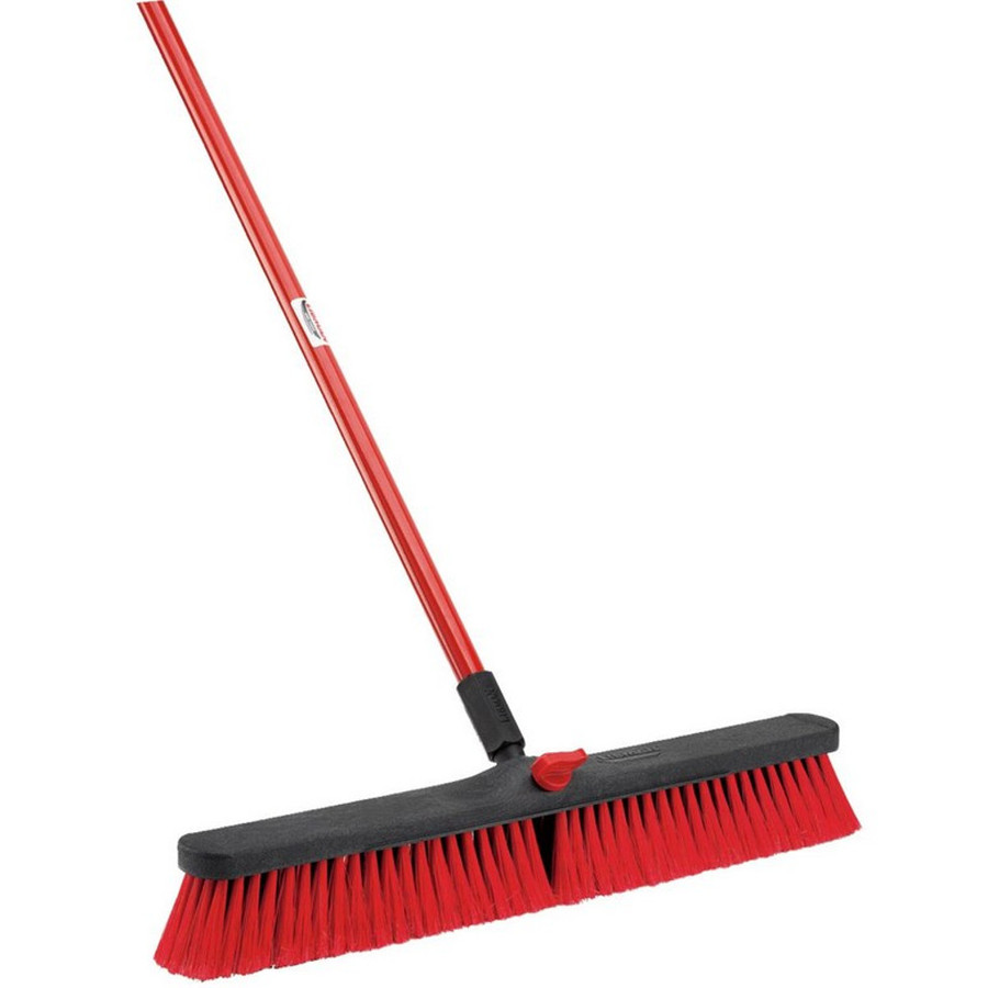 24" Multi-Purpose Push Broom With Handle