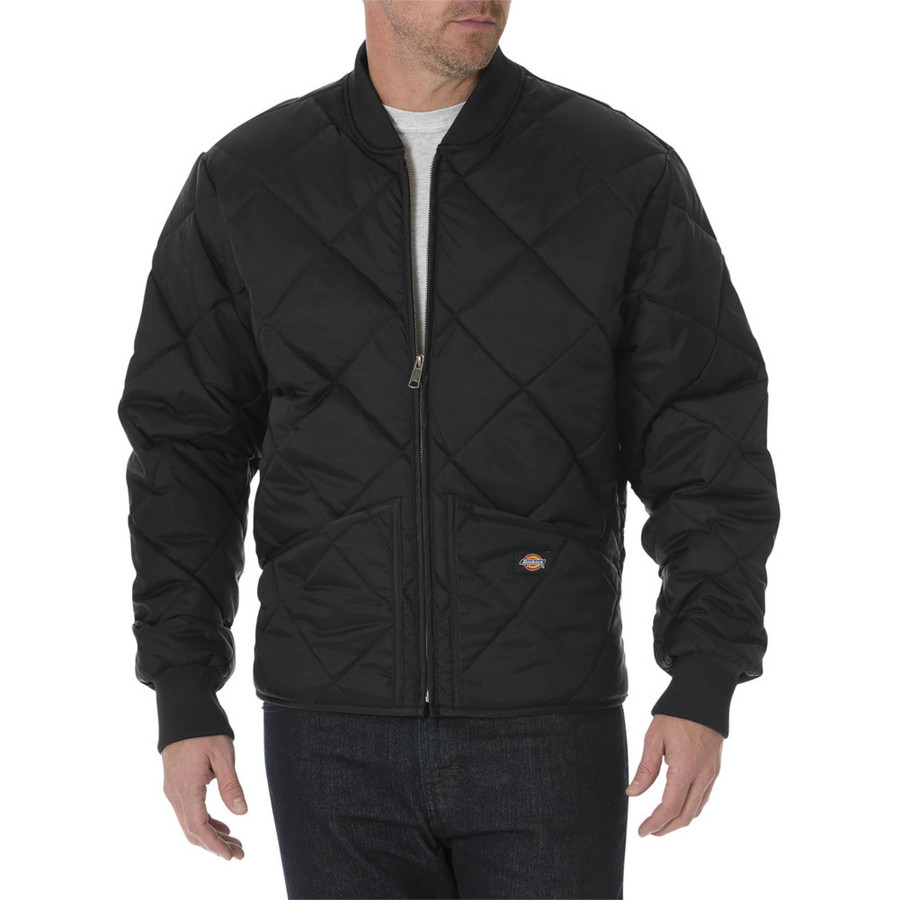 (3X-Large) Black Diamond Quilted Nylon Jacket