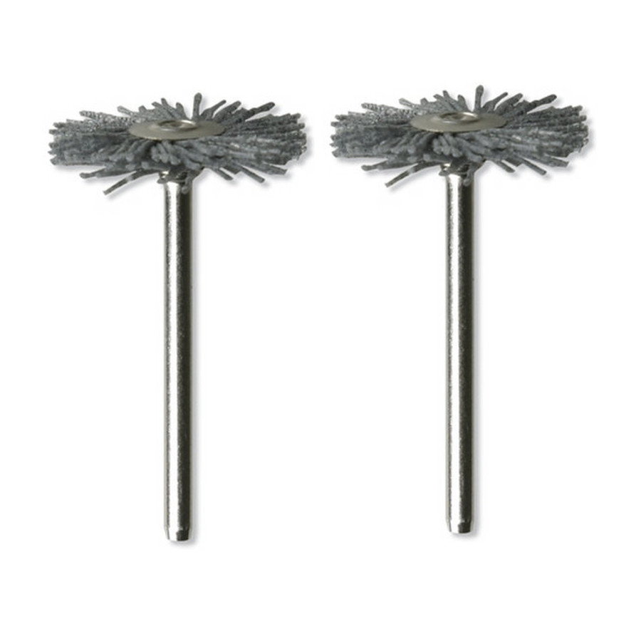 1" Nylon Abrasive Flat Wheel Brush (Pack of 2)