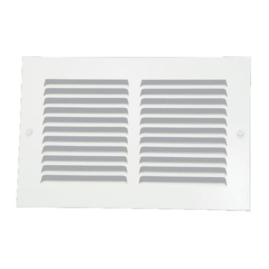 6" X 10" White Metal Wall Return Air Grille