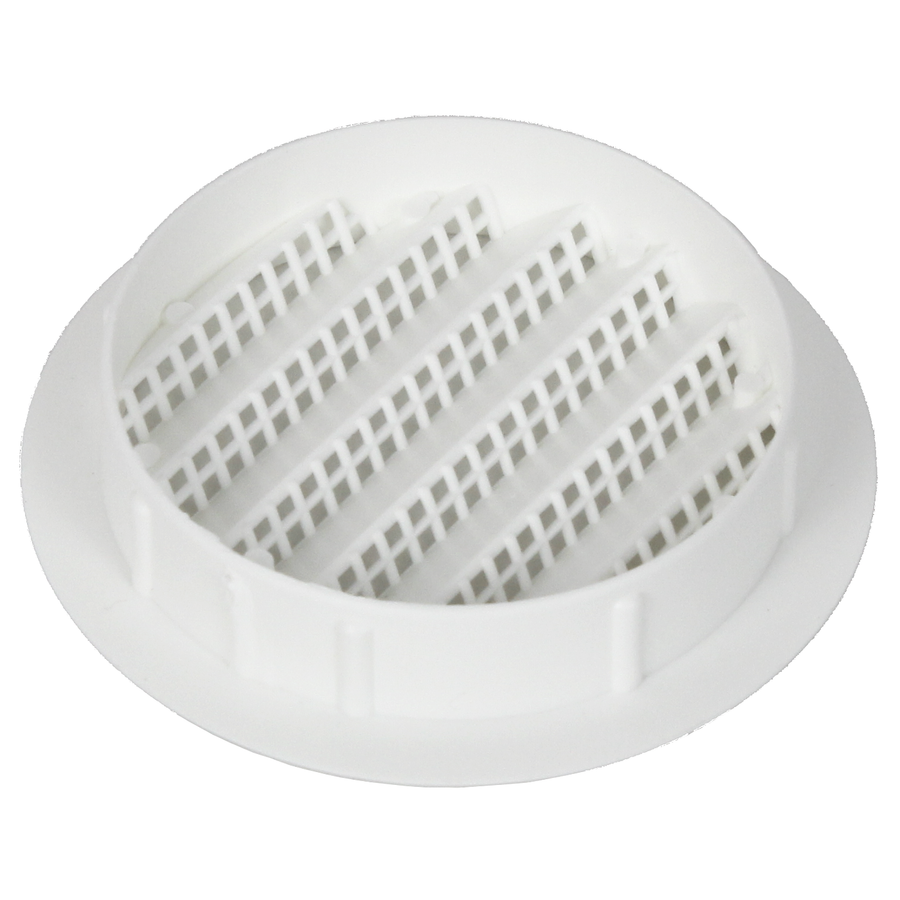3" White Plastic Round Soffit Vents (Pack of 4)