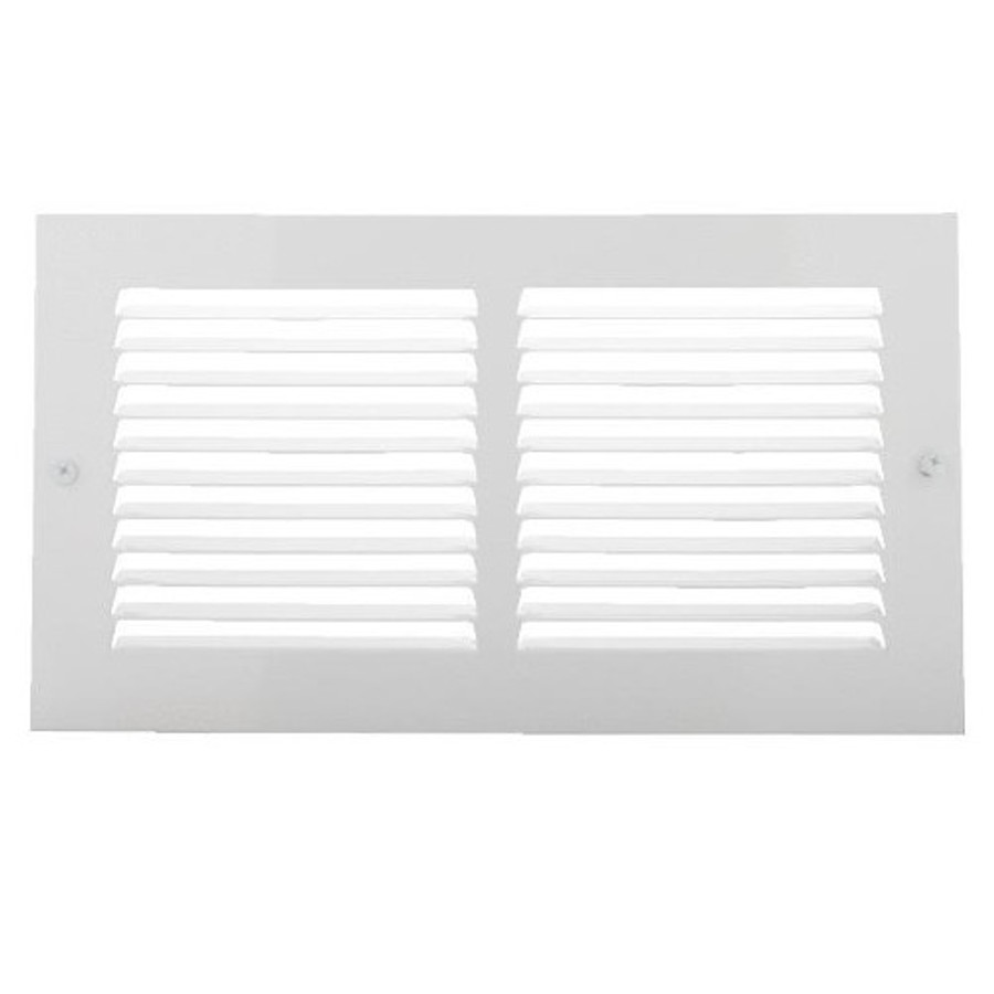 6" X 12" White Metal Wall Return Air Grille