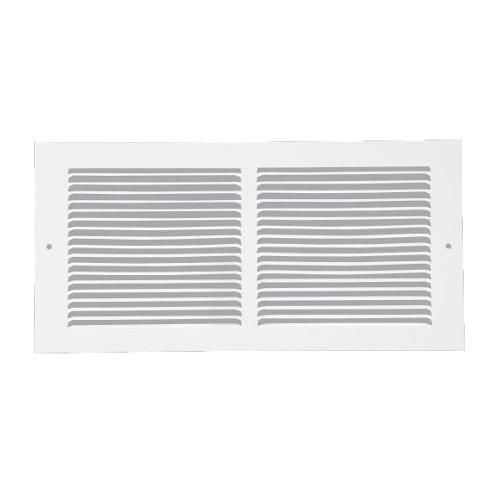 6" X 14" White Metal Baseboard Return Air Grille