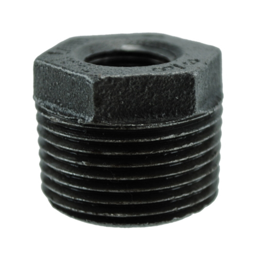 1-1/2" X 3/4" Black Pipe Bushing