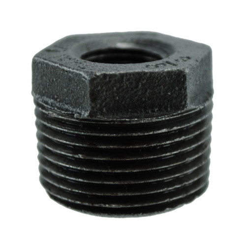 1-1/2" X 3/4" Black Pipe Bushing
