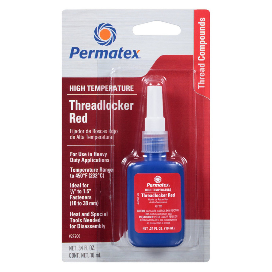 .34 oz. High Temperature Red Automotive Grade Threadlocker