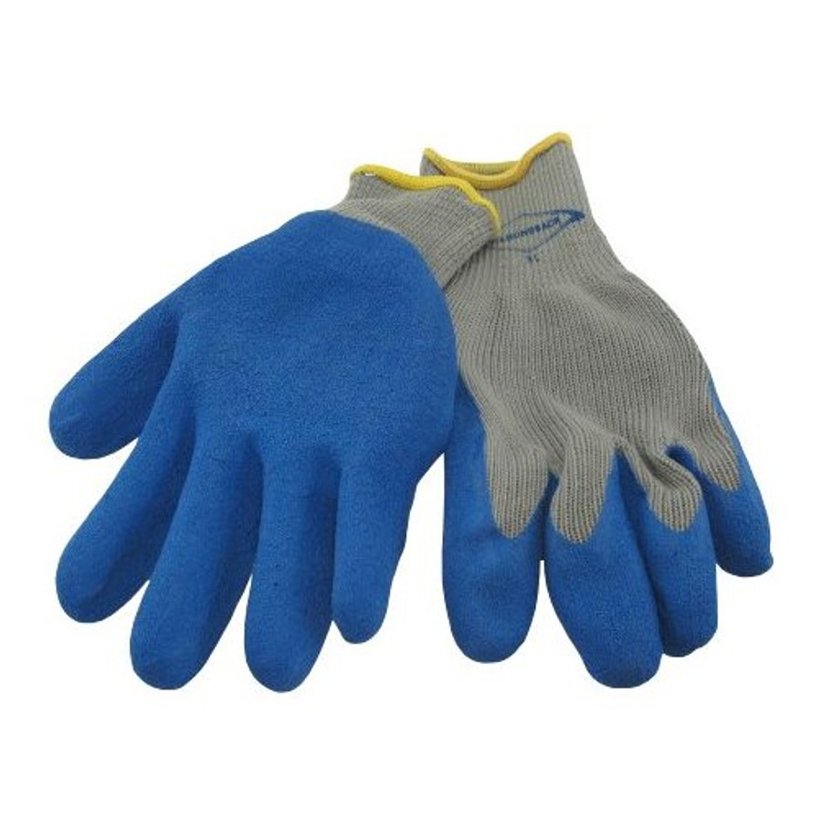 Large Rubber Latex Dipped Knit Gloves