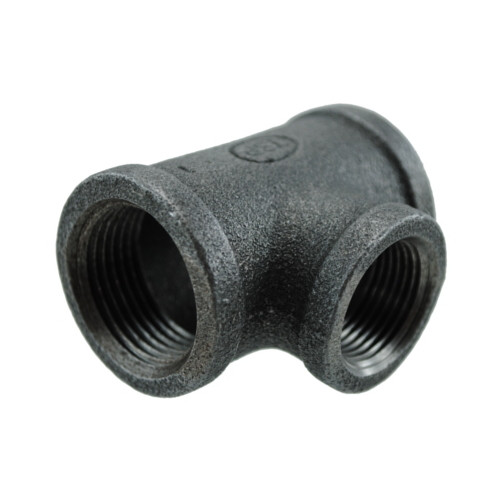 2" X 1-1/2" Black Pipe Reducing Tee