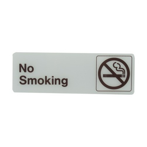 3" X 9" Deco "No Smoking" Plastic Sign