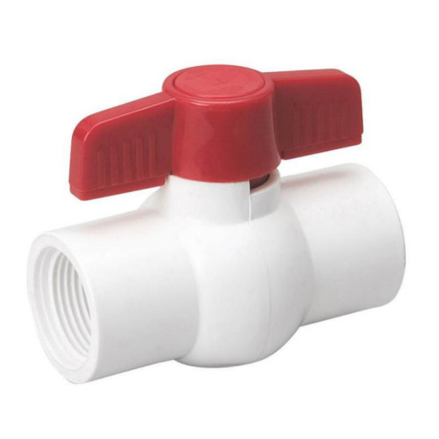 1-1/4" PVC Solvent Ball Valve (Female Pipe X Female Pipe)