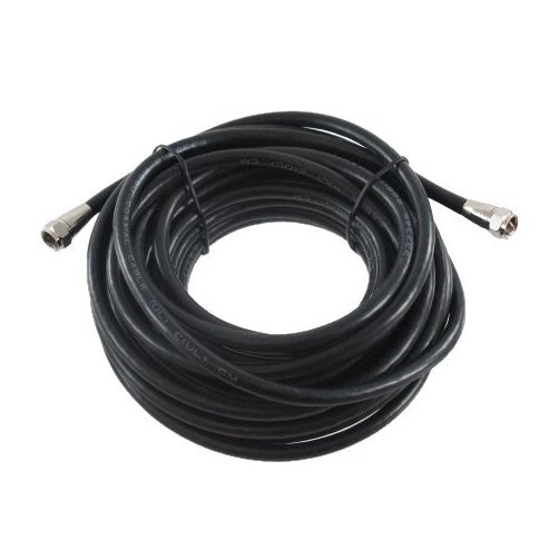 25' RG6 Black Coaxial Cable