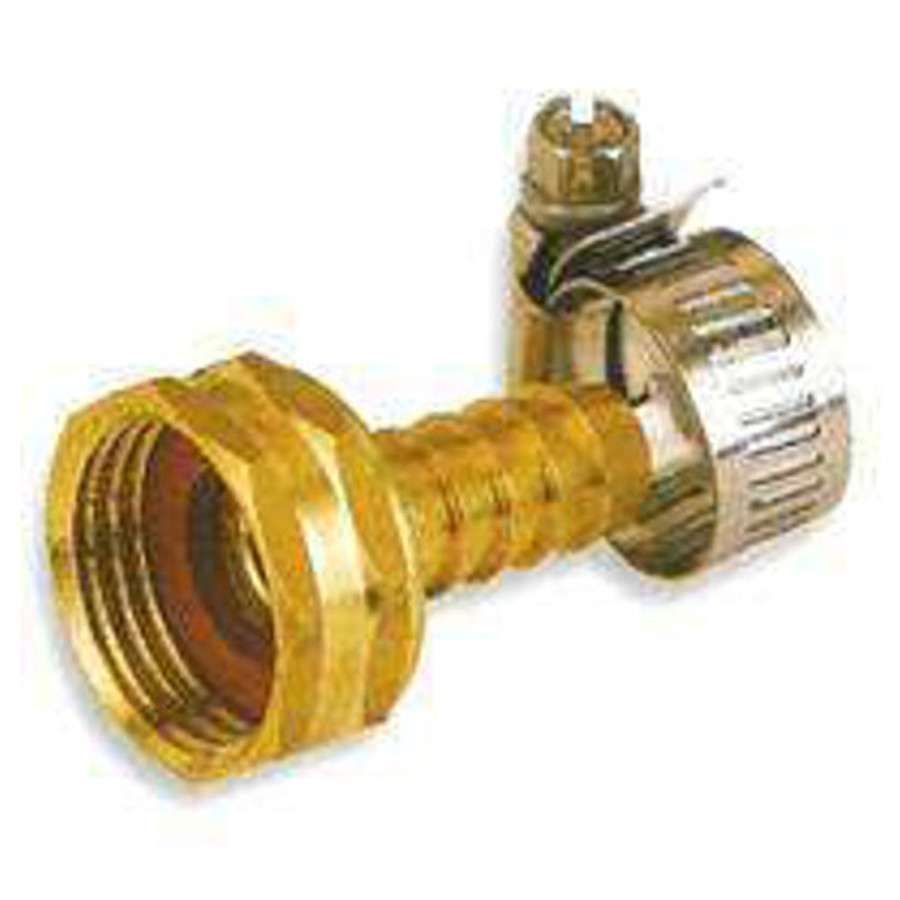 1/2" Brass Female Hose Repair Coupling With Clamp