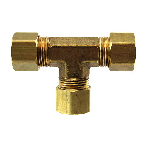 5/16" Brass Compression Tee