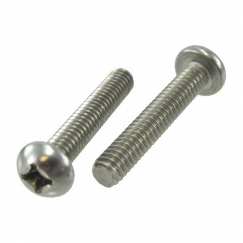 5/40" X 1-1/2" Stainless Steel Round Head Phillips Machine Screws (Box of 100)