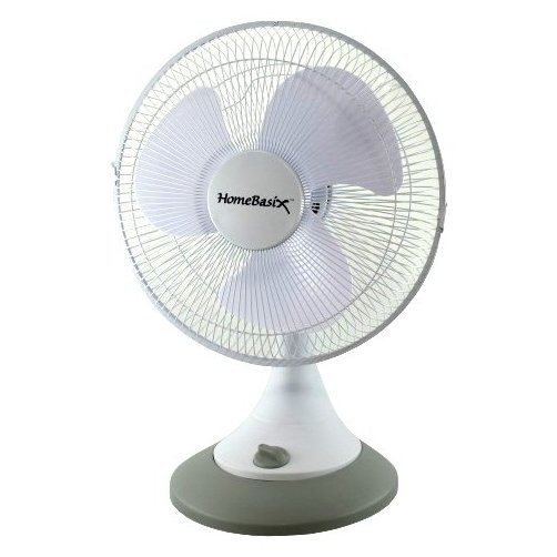 12" 3-Speed Oscillating Desk Fan