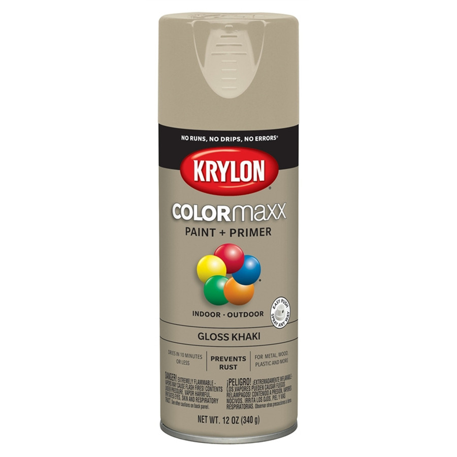 12 oz. Krylon ColorMaxx Gloss Khaki Spray Paint - (Available For Local Pick Up Only)