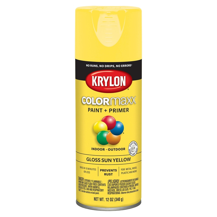 12 oz. Krylon ColorMaxx Gloss Sun Yellow Spray Paint - (Available For Local Pick Up Only)