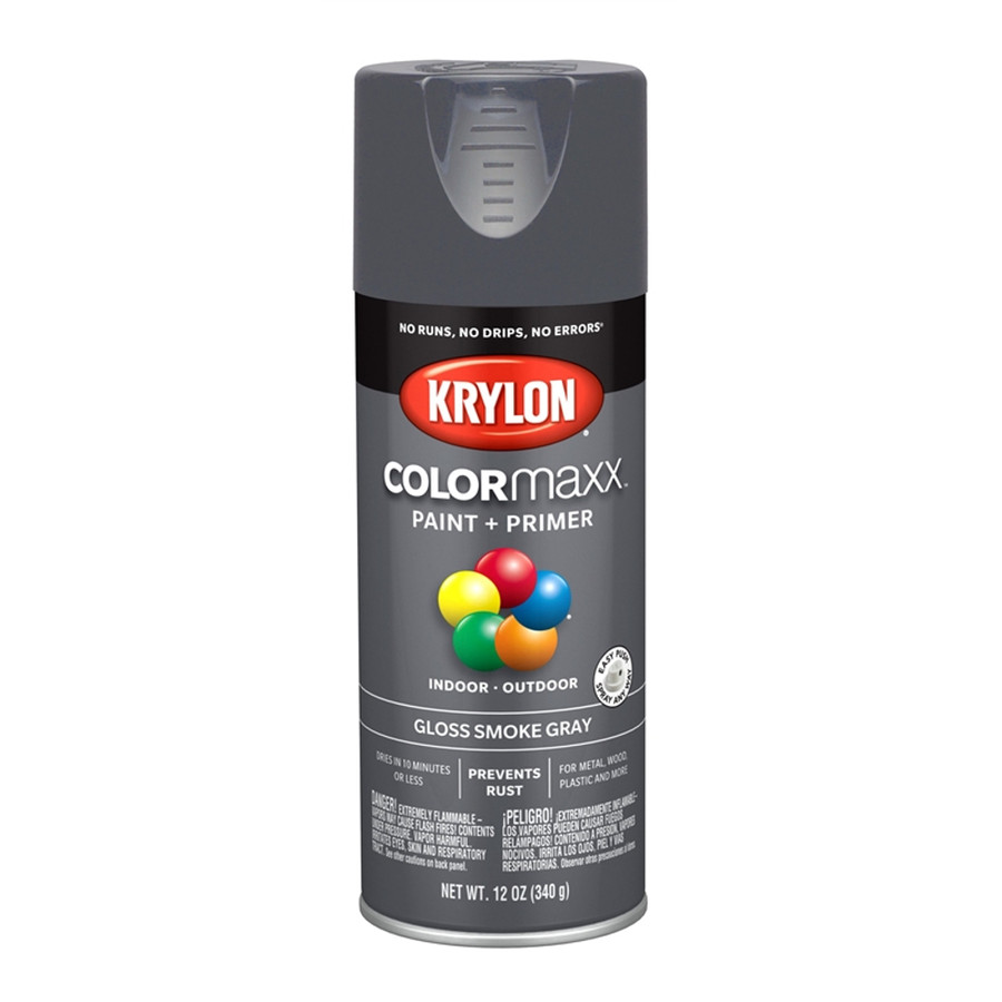 12 oz. Krylon ColorMaxx Gloss Smoke Gray Spray Paint - (Available For Local Pick Up Only)
