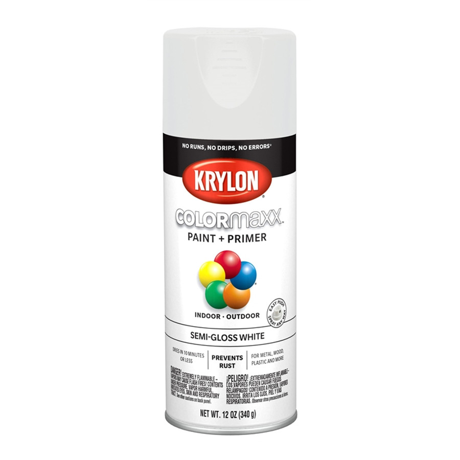12 oz. Krylon ColorMaxx Semi-Gloss White Spray Paint