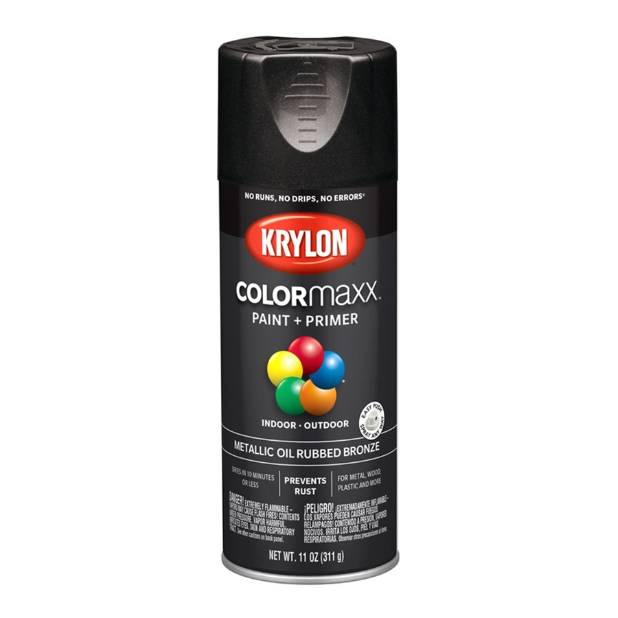 11 oz. Krylon ColorMaxx Satin Brushed Metallic Oil Rubbed Bronze Spray Paint - (Available For Local Pick Up Only)