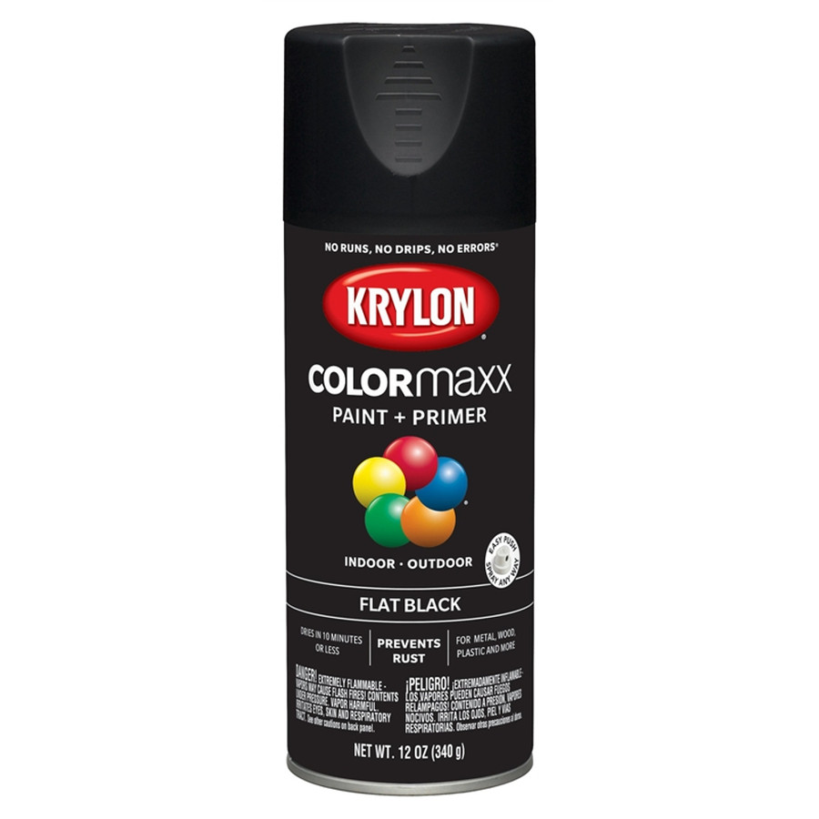 12 oz. Krylon ColorMaxx Flat Black Spray Paint - (Available For Local Pick Up Only)