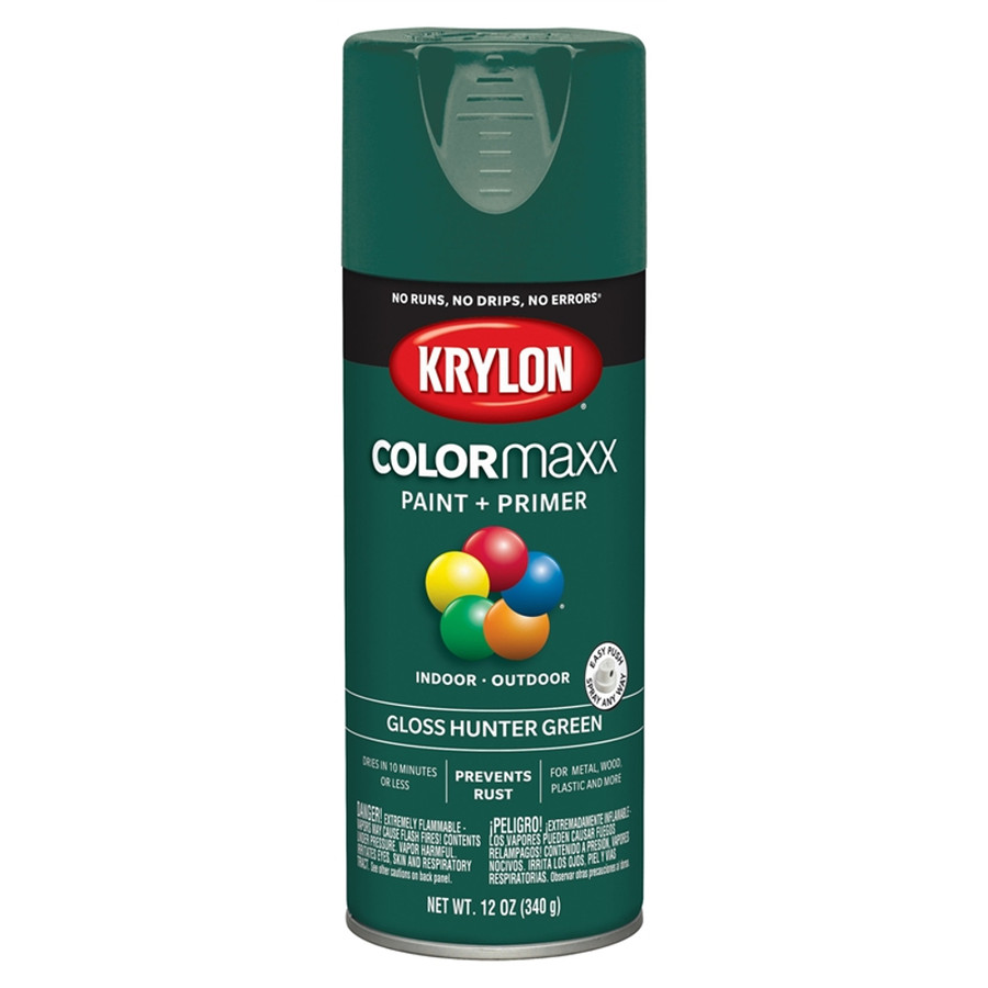 12 oz. Krylon ColorMaxx Gloss Hunter Green Spray Paint - (Available For Local Pick Up Only)