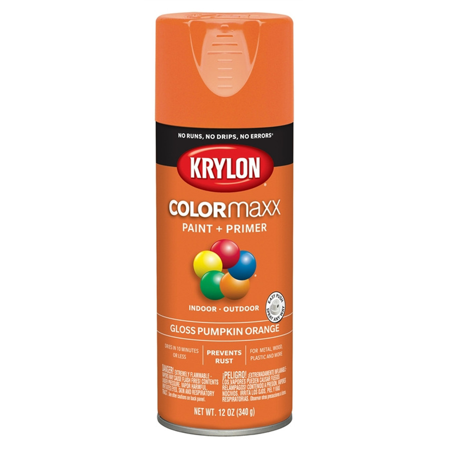 12 oz. Krylon ColorMaxx Gloss Pumpkin Orange Spray Paint - (Available For Local Pick Up Only)