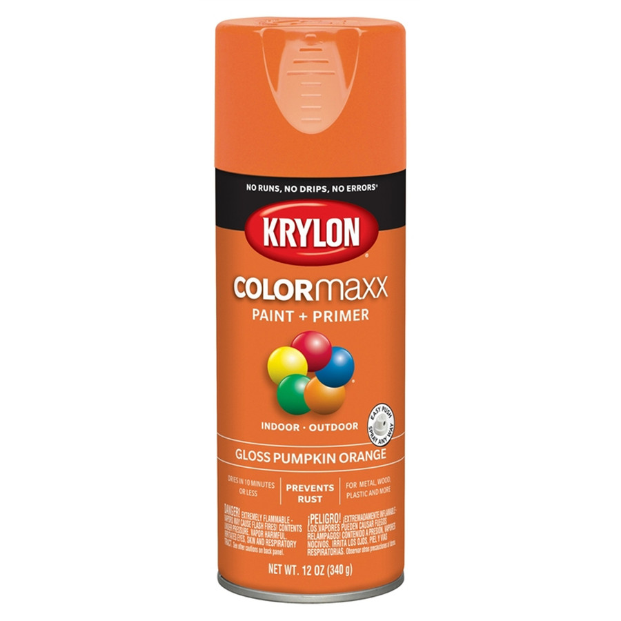 12 oz. Krylon ColorMaxx Gloss Pumpkin Orange Spray Paint