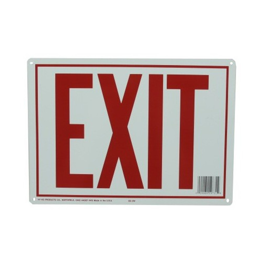 9-1/4" X 14" "Exit" Metal Sign