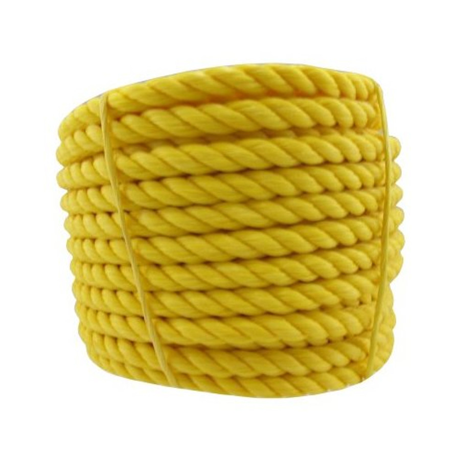 1/2" X 100' Yellow Poly Rope - Safe Work Load 485 lbs