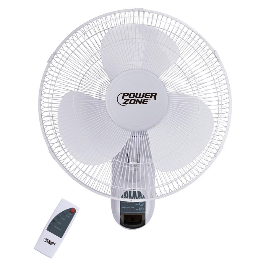 16" Oscillating Wall Fan With Remote Control