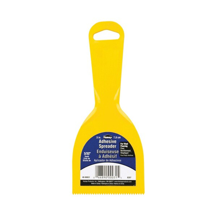 3" X 3/32" Plastic V-Notched Adhesive Spreader