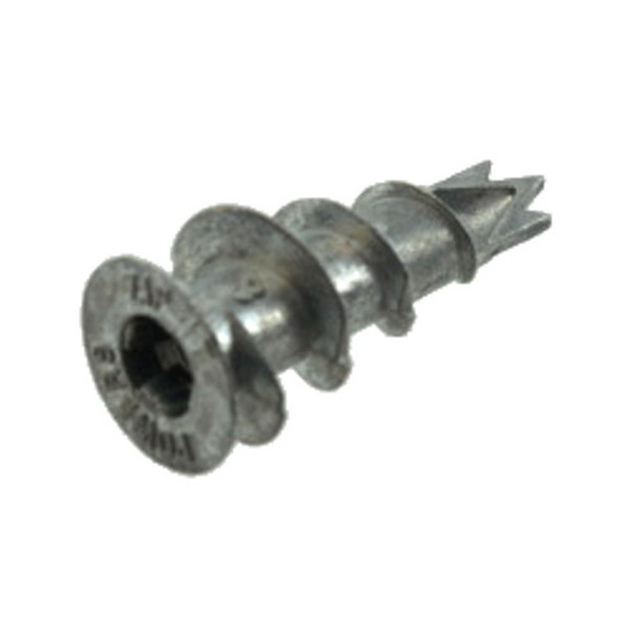 Small Metal Zip-It Jr. Wall Anchors - uses # 6 X 1" Screw (Pack of 12)