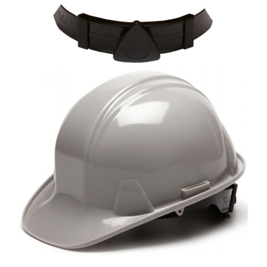 Gray Ratcheting Hard Hat