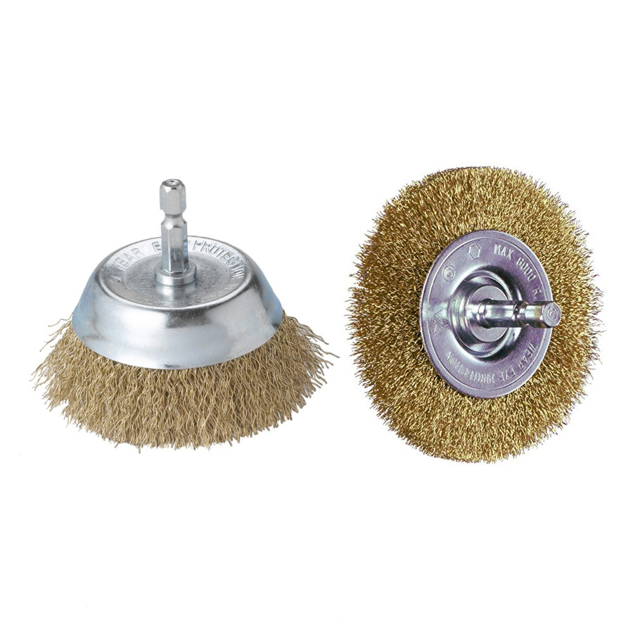 Economy Coarse Wire Wheel Mounted Cup / Flat Brush - (Available For Local Pick Up Only)