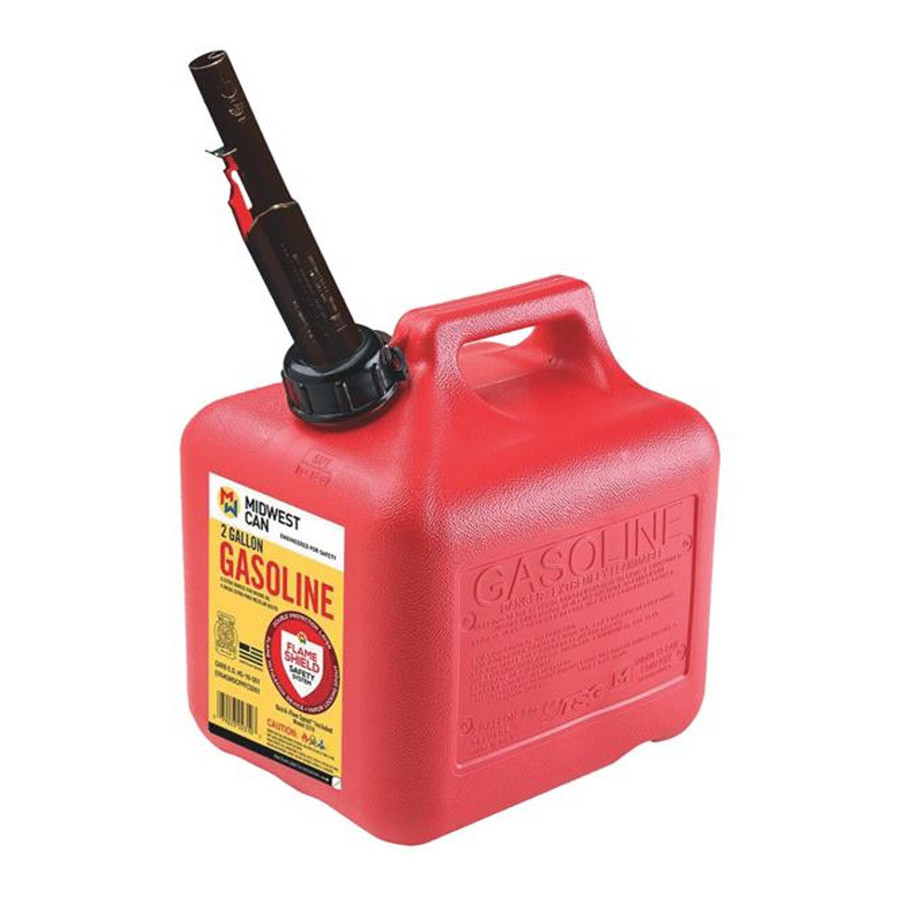 2 Gallon Poly Red EPA/CARB Gas Can - (Available For Local Pick Up Only)