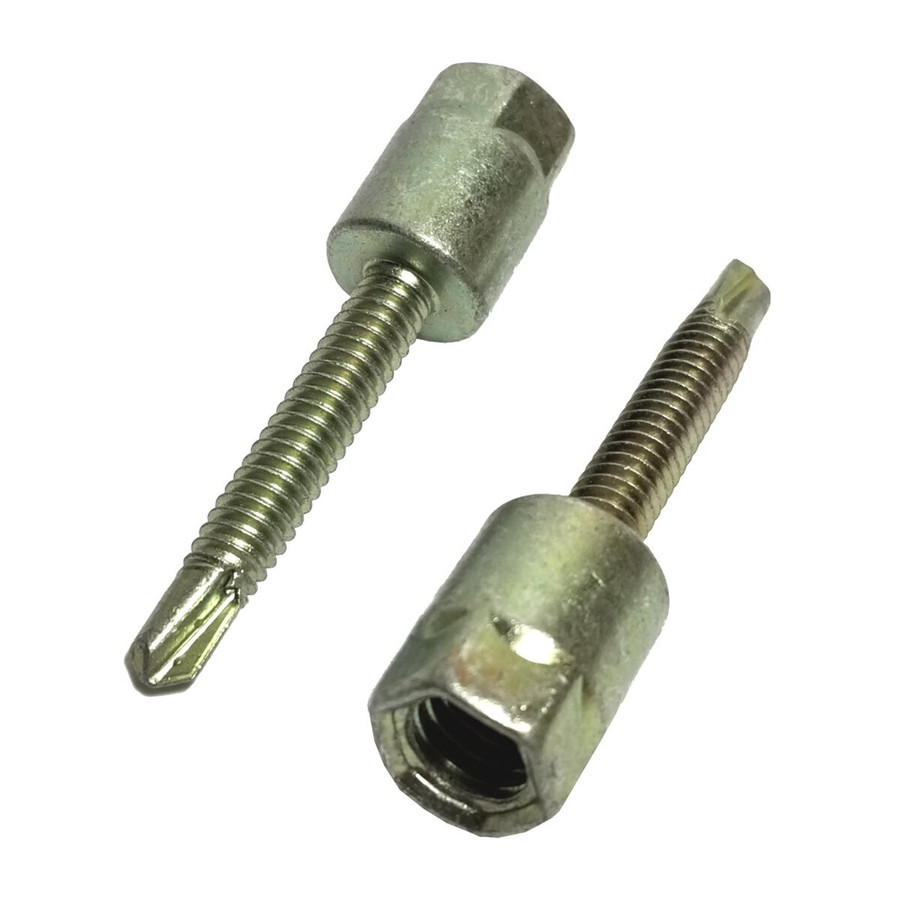 1/4"-20 X 1" Steel Drill & Tap 3/8" Rod Hangers (Pack of 12)