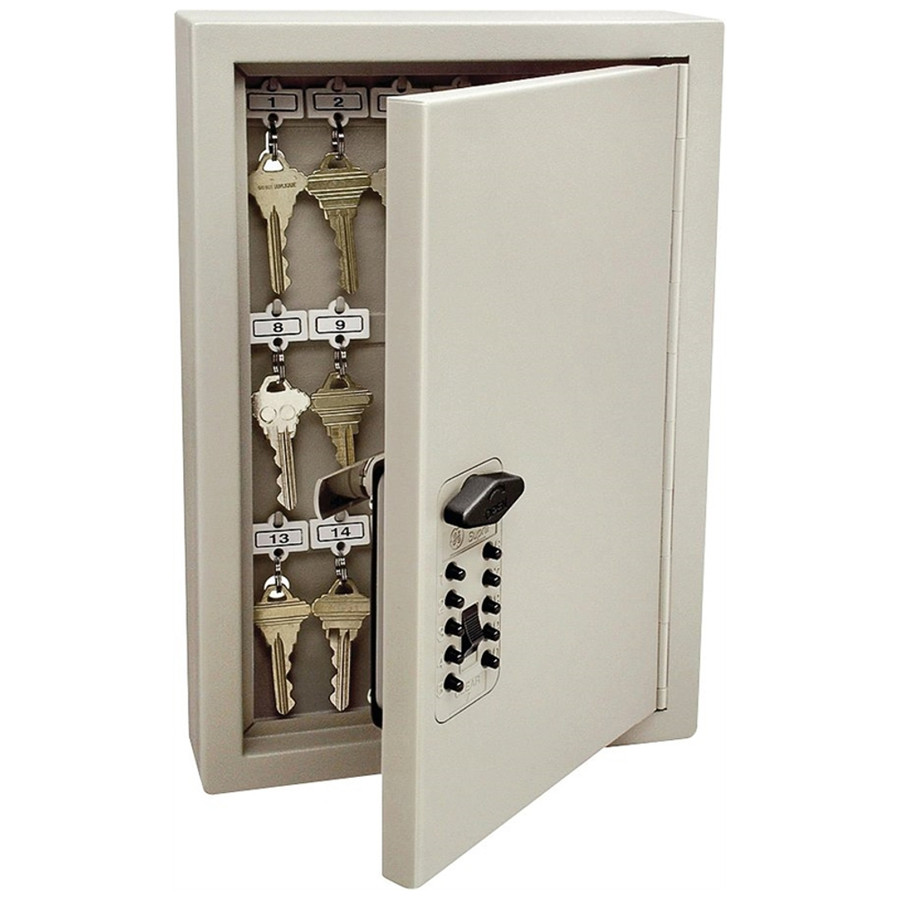 Wall Mount Keyless Lock Key Cabinet - 30 Key Capacity