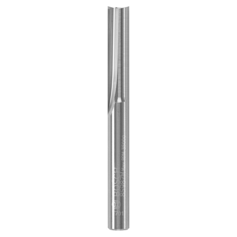 1/4" X 1" Solid Carbide Double-Flute Straight Router Bit (1/4" Shank)
