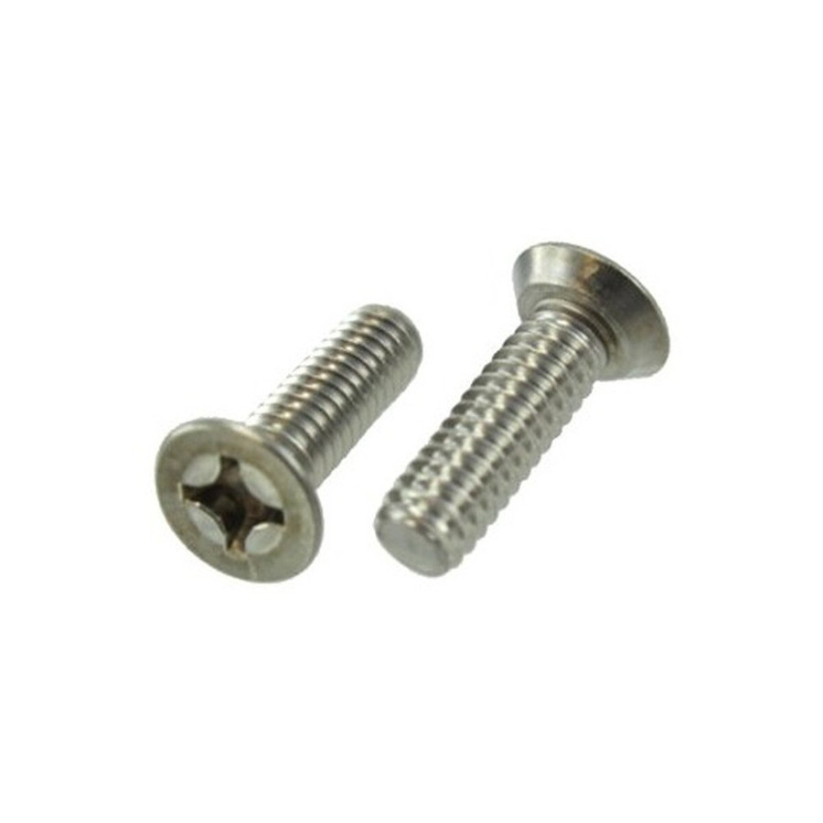 12/24 X 5/8" Stainless Steel Flat Head Phillips Undercut Machine Screws (Box of 100)