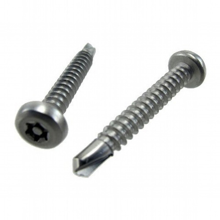 # 10 X 3/4" Stainless Steel Pan Head Tamperproof Torx Drill & Tap Screws (Pack of 12)