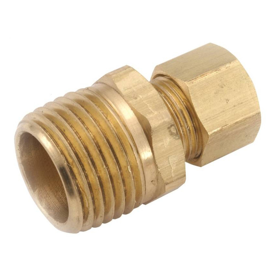 1/4" Tubing X 1/2" Male NPT Brass Compression Adapter